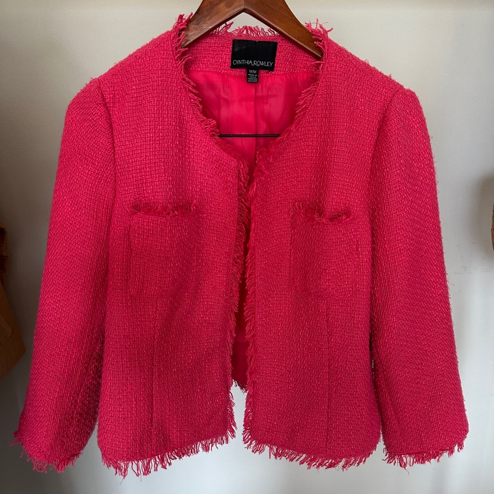 Cynthia Rowley Pink Tweed Jacket